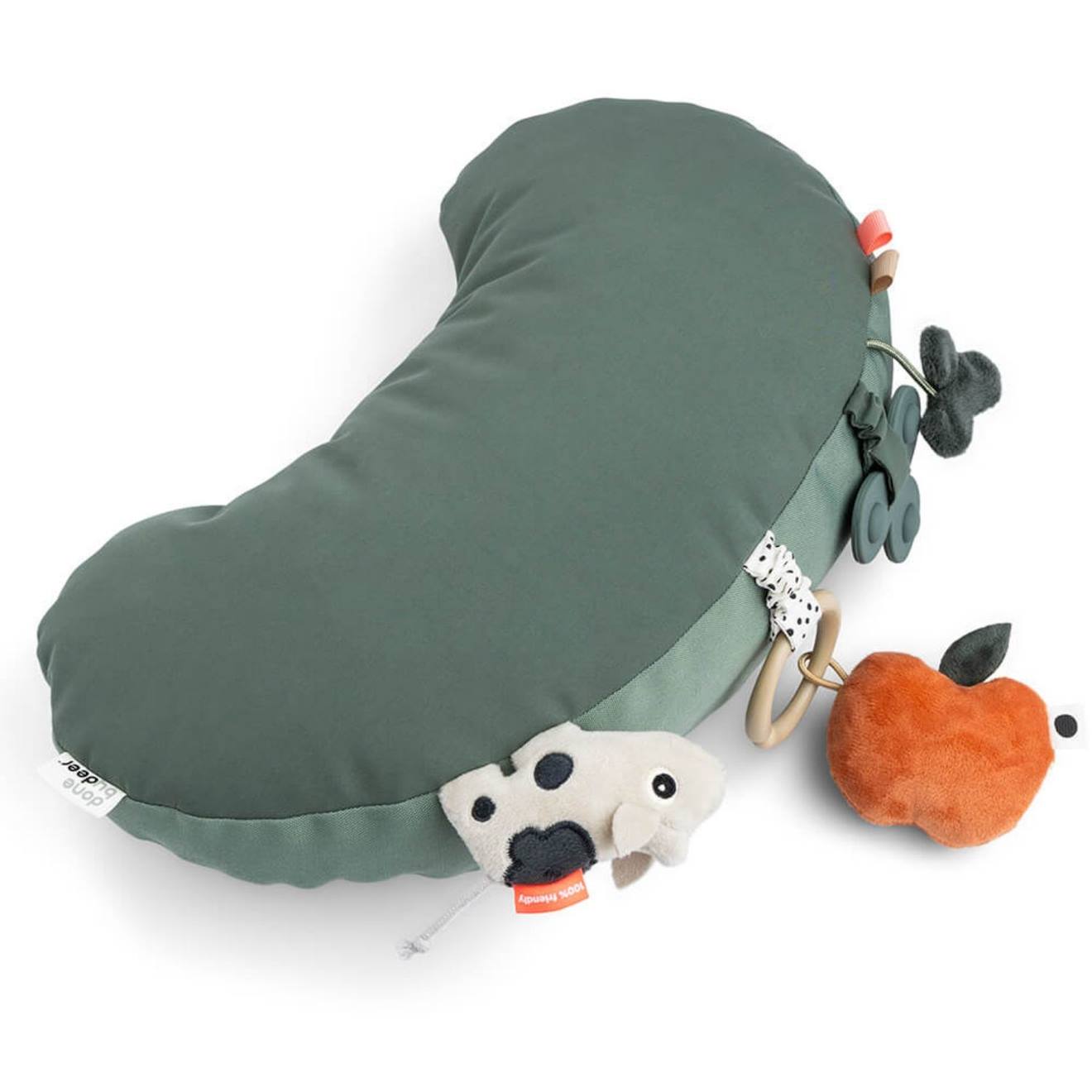 Coussin d'éveil tummy time tiny farm vert