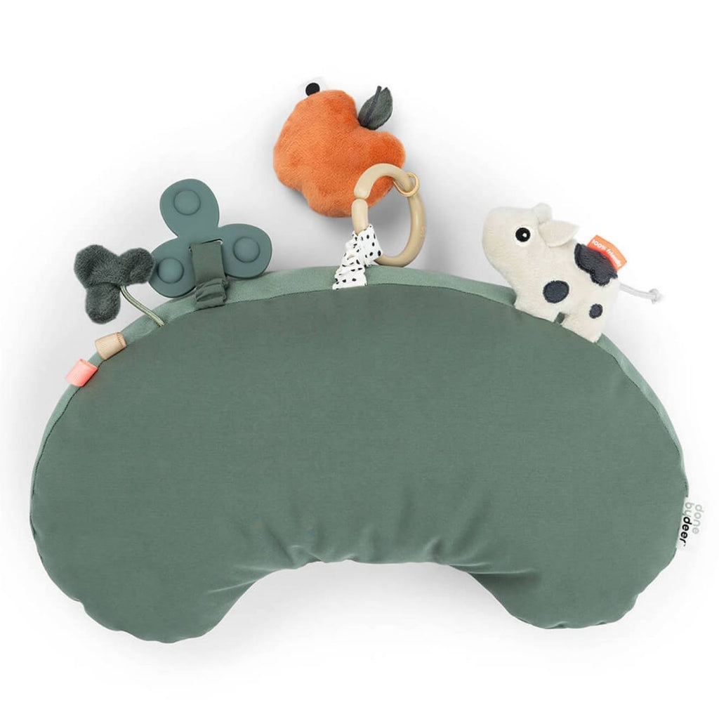 Coussin d'éveil tummy time tiny farm vert