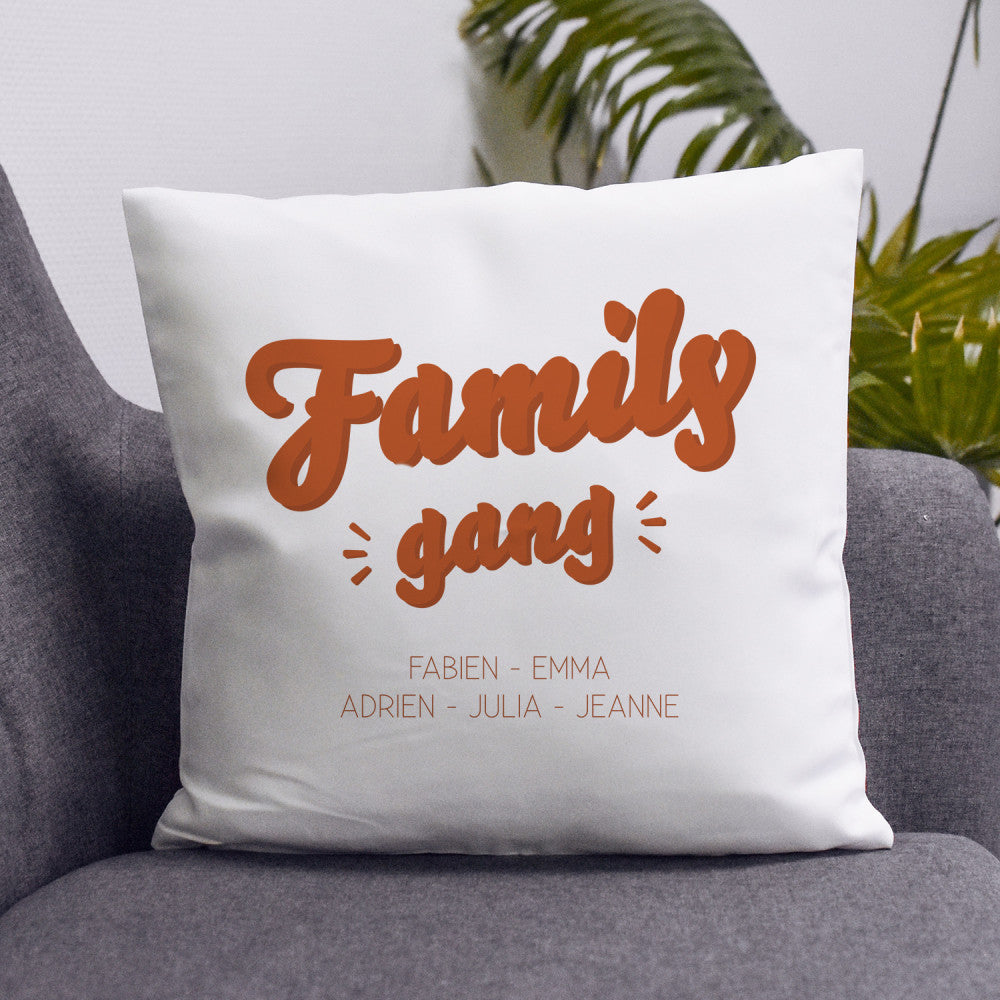 Coussin Famille à Personnaliser - Coussin Personnalisé