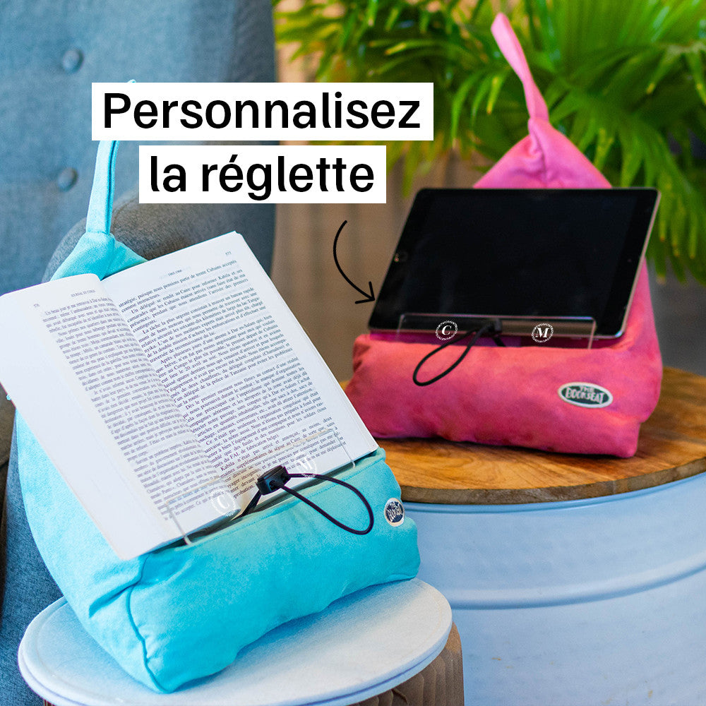 Coussin pour Livre et Tablette Book Seat Initiales à Personnaliser - Accessoires pour Livre