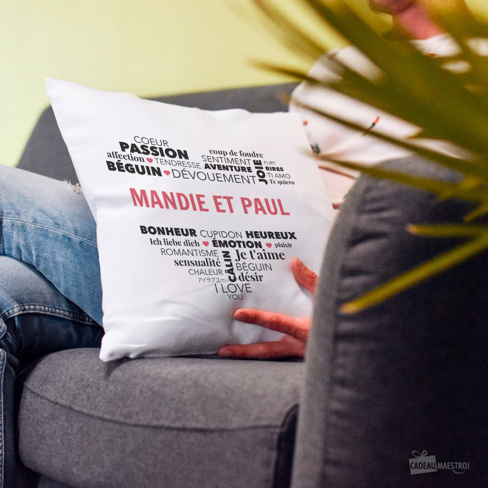 Coussin Love à Personnaliser - Coussin Personnalisé