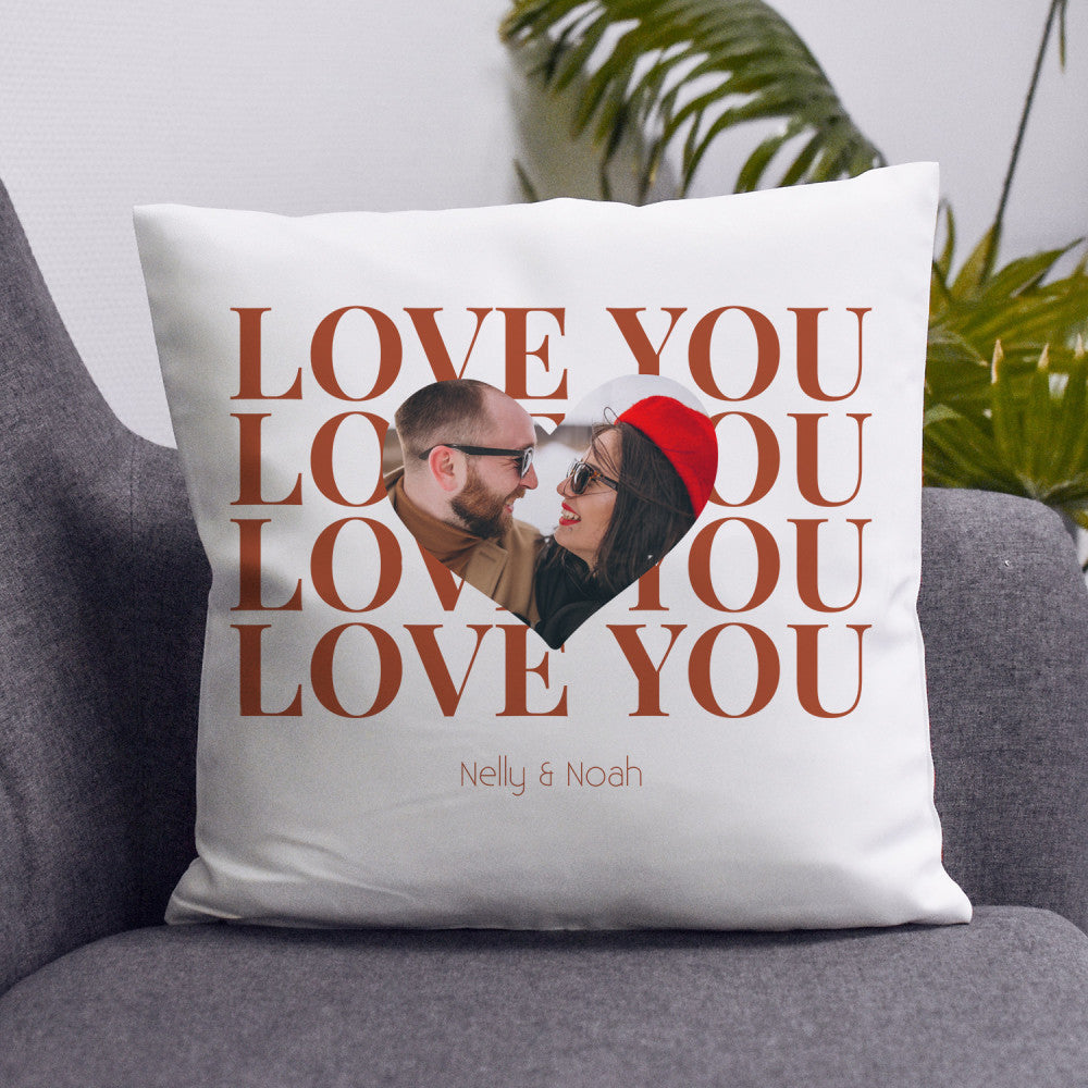 Coussin Love You à Personnaliser - Coussin Personnalisé