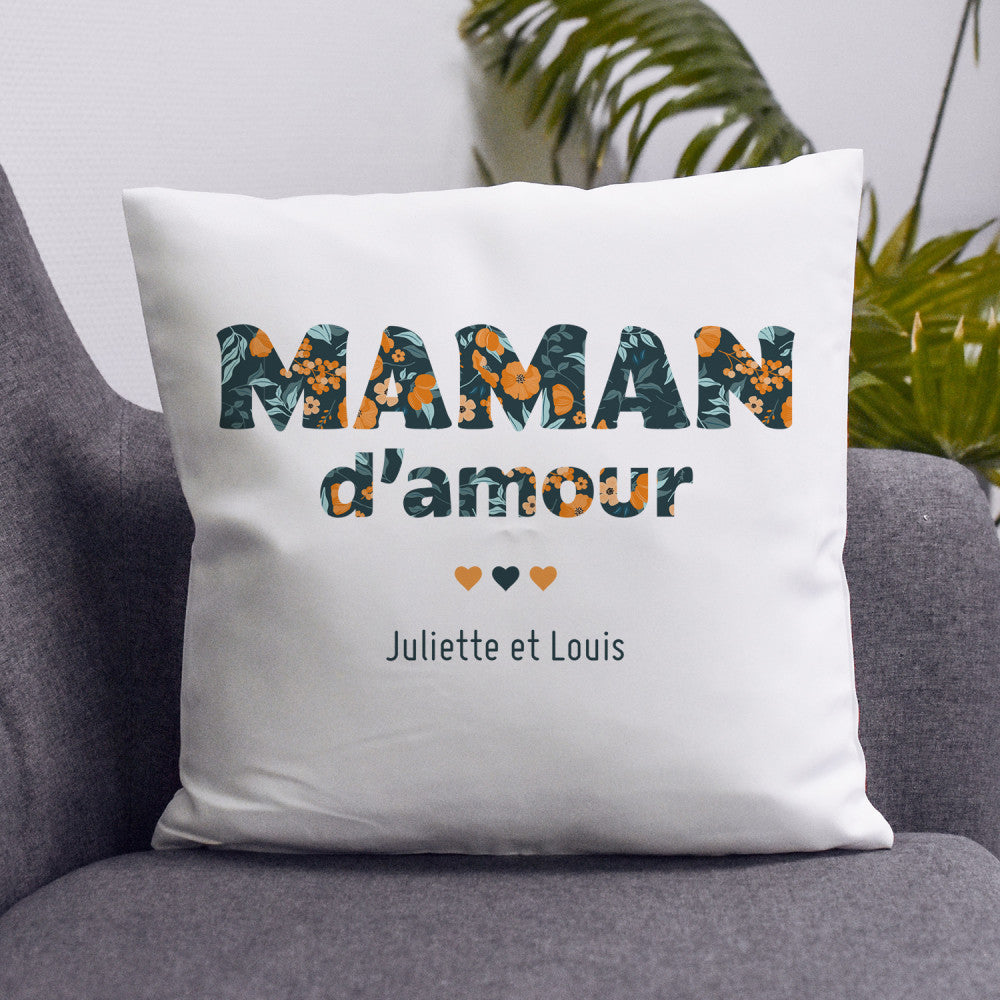 Coussin Maman d'Amour à Personnaliser - Coussin Personnalisé