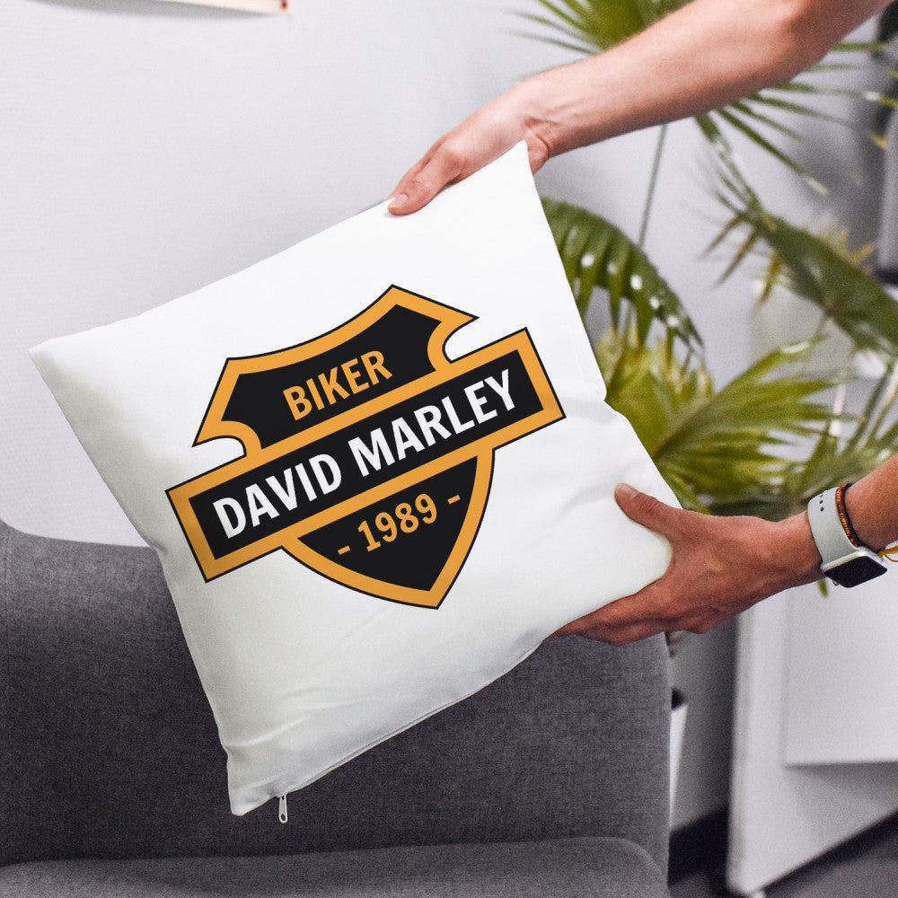 Coussin Motard à Personnaliser - Coussin Personnalisé