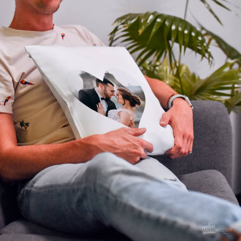 Coussin Recto/Verso Amoureux à Personnaliser - Coussin Personnalisé