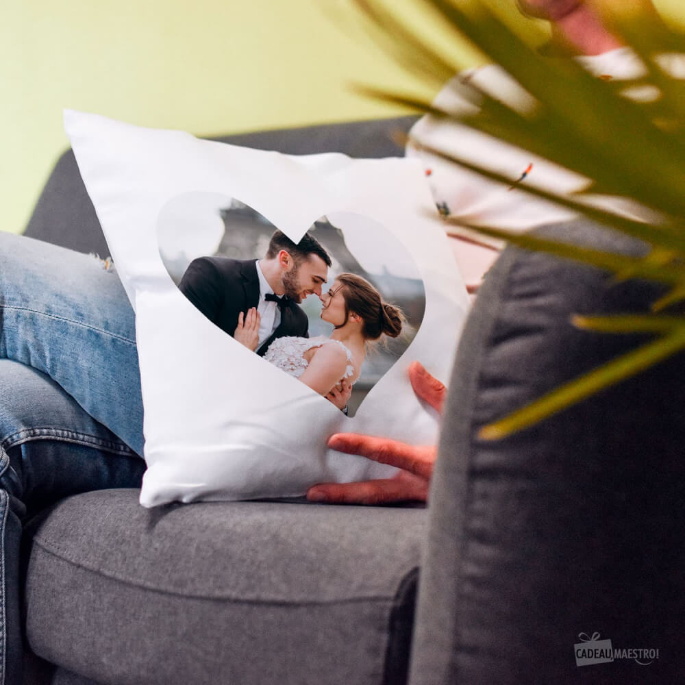 Coussin Recto/Verso Amoureux à Personnaliser - Coussin Personnalisé