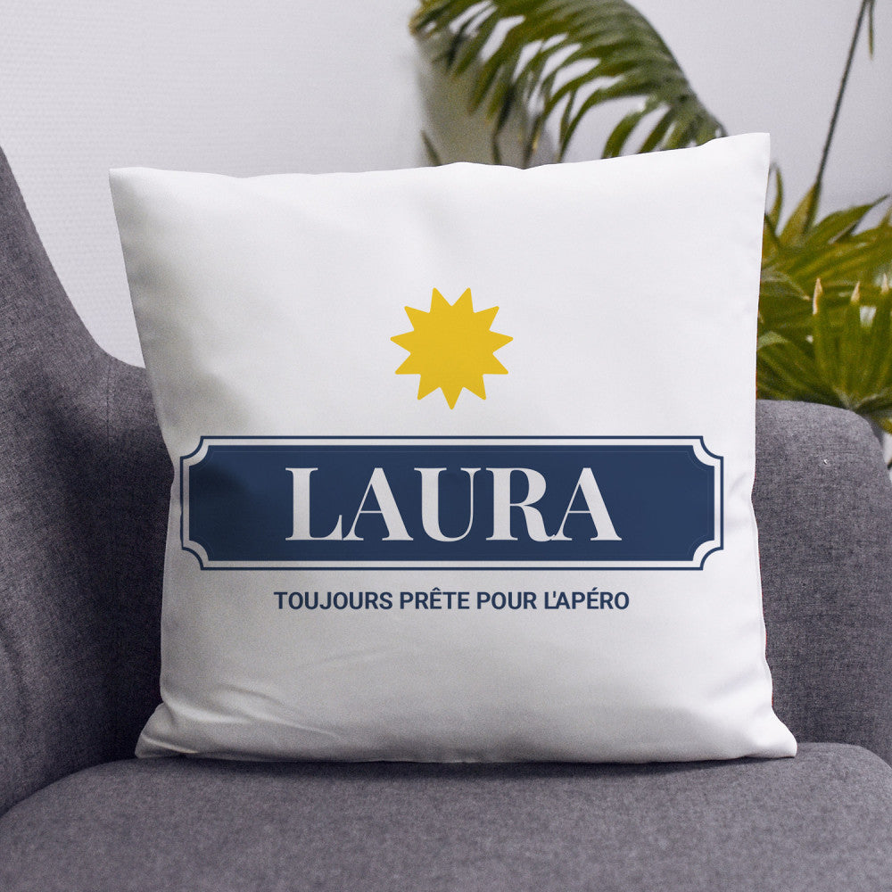 Coussin Soleil Anisé à Personnaliser - Coussin Personnalisé
