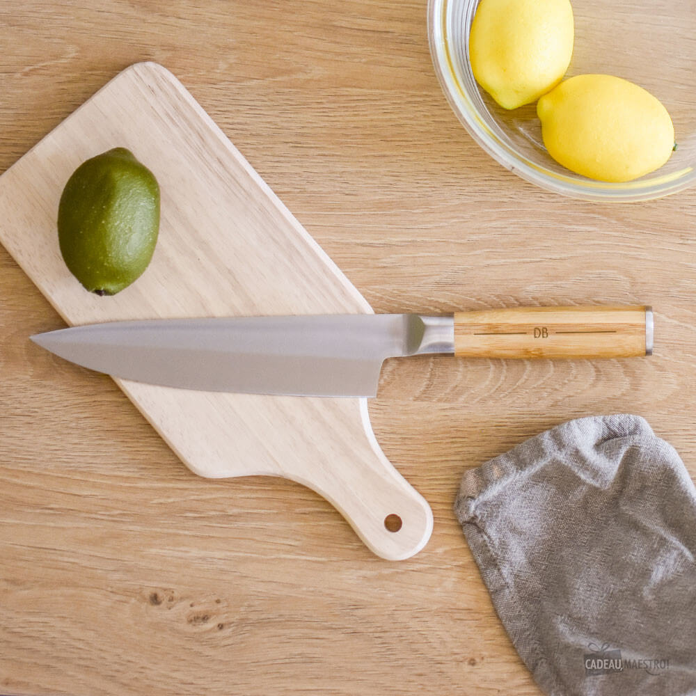 Couteau de Cuisine Initiales à Personnaliser - Couteau Personnalisé