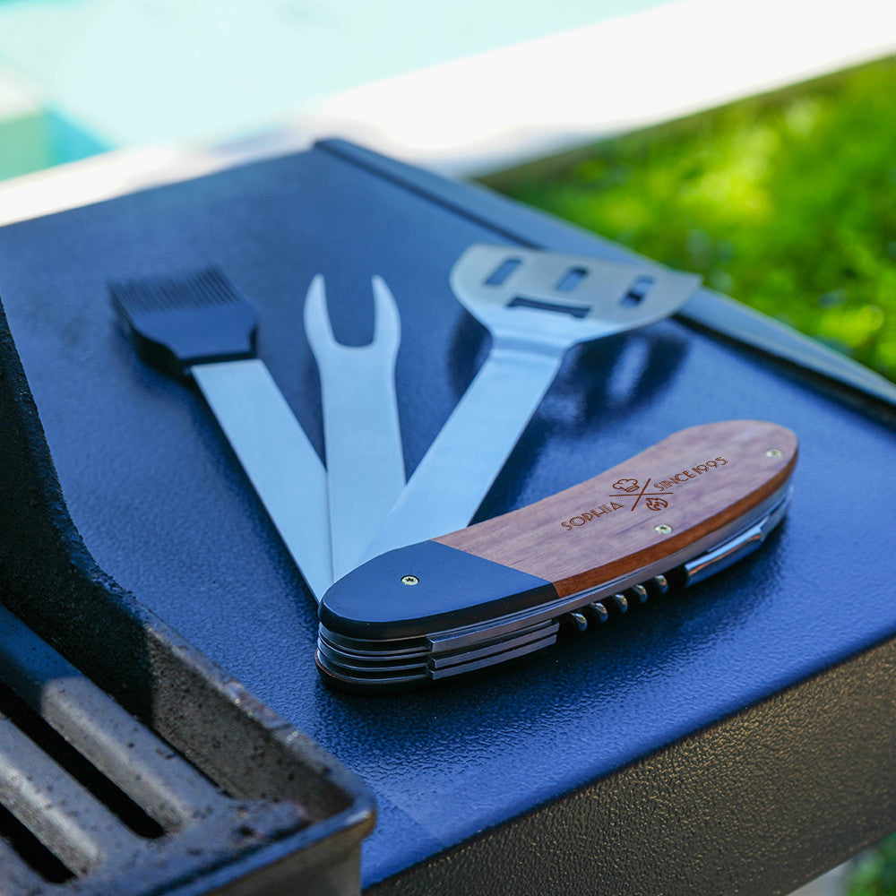Couteau Suisse Barbecue Année de Naissance à Personnaliser - Accessoires Barbecue CadoMaestro