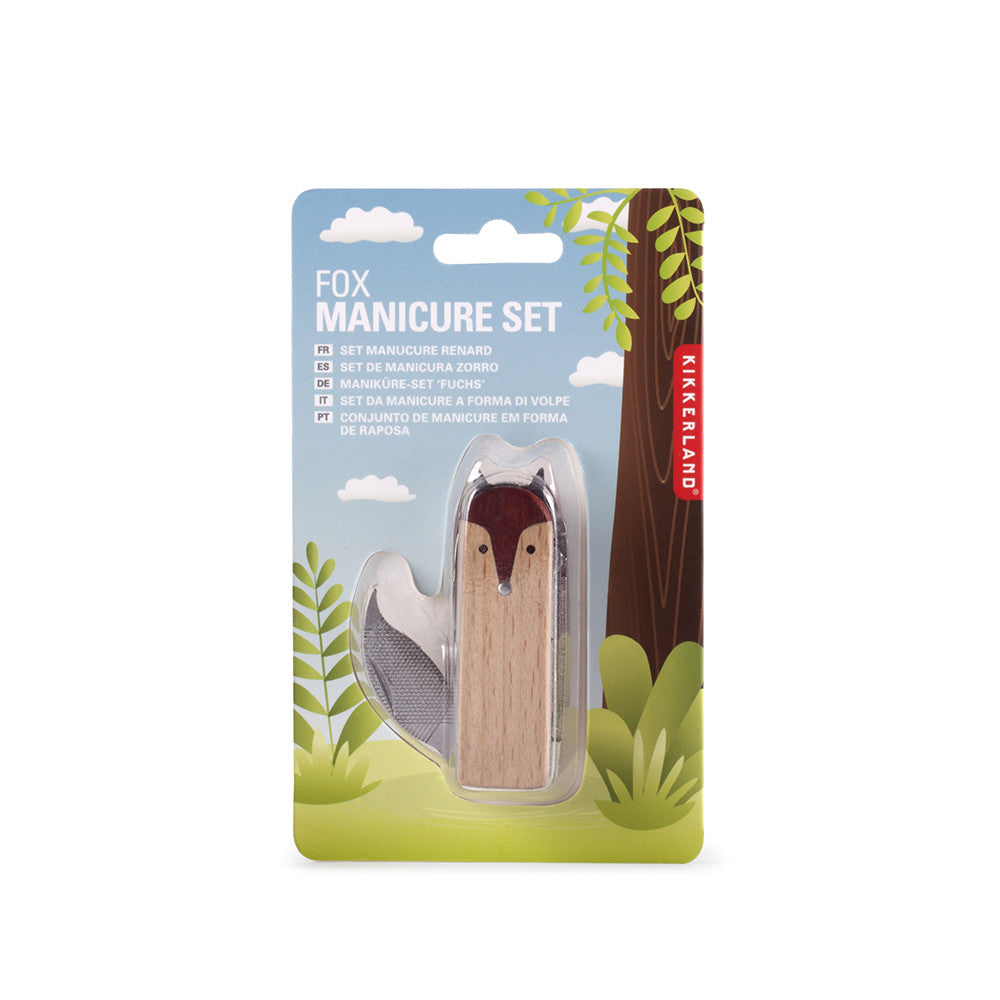 Set Manucure Renard - Accessoire Salle de Bain Originaux Kikkerland