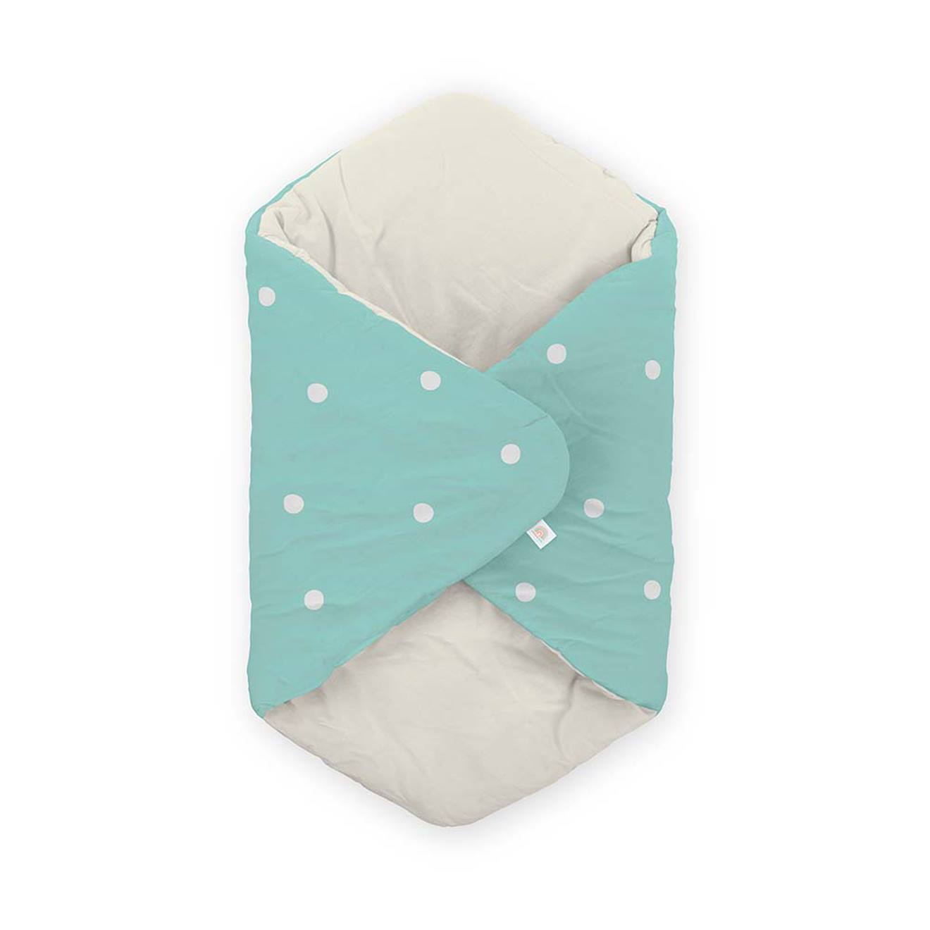Couverture de berceau aqua accessoire pour poupée bleu