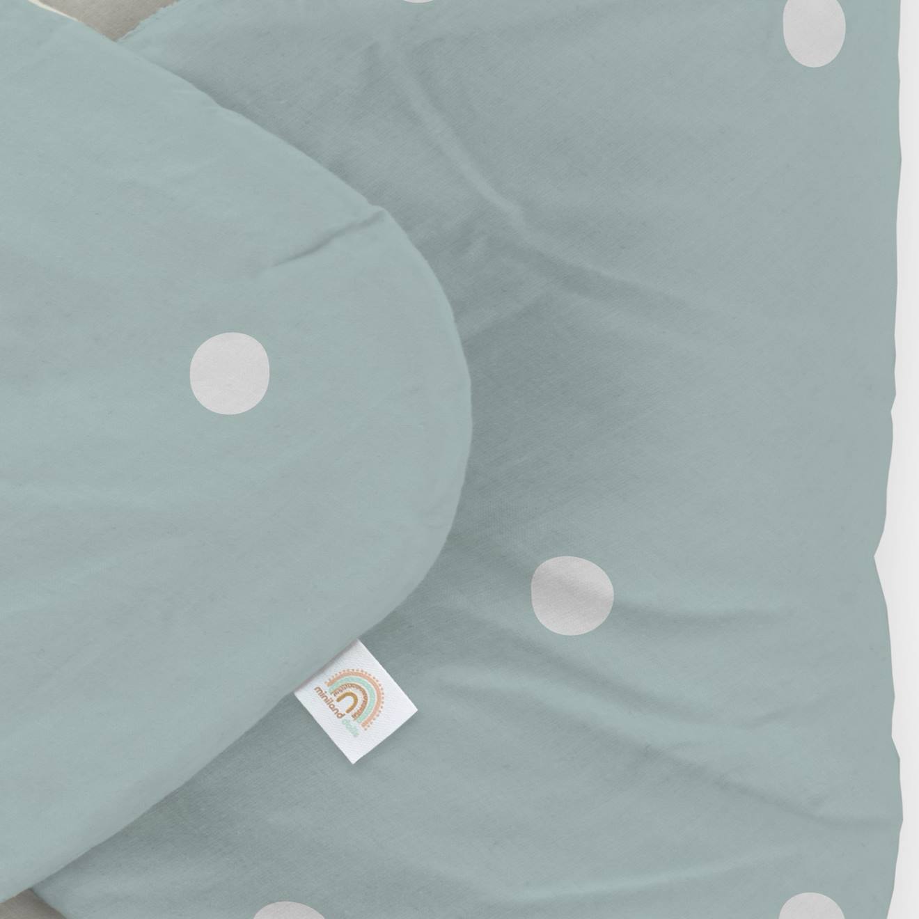Couverture de berceau aqua accessoire pour poupée bleu