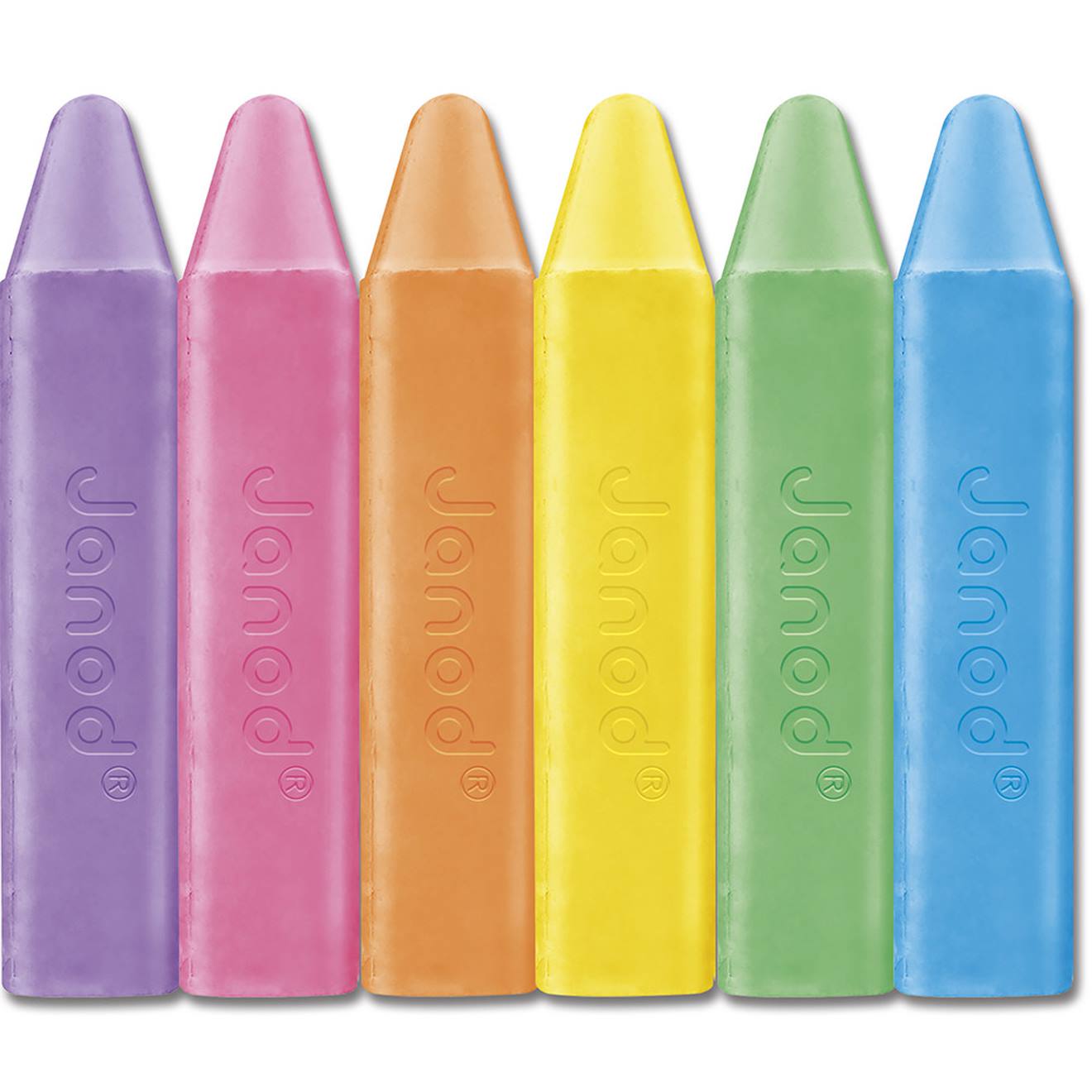 Craies de trottoir x6 - colo multicolore