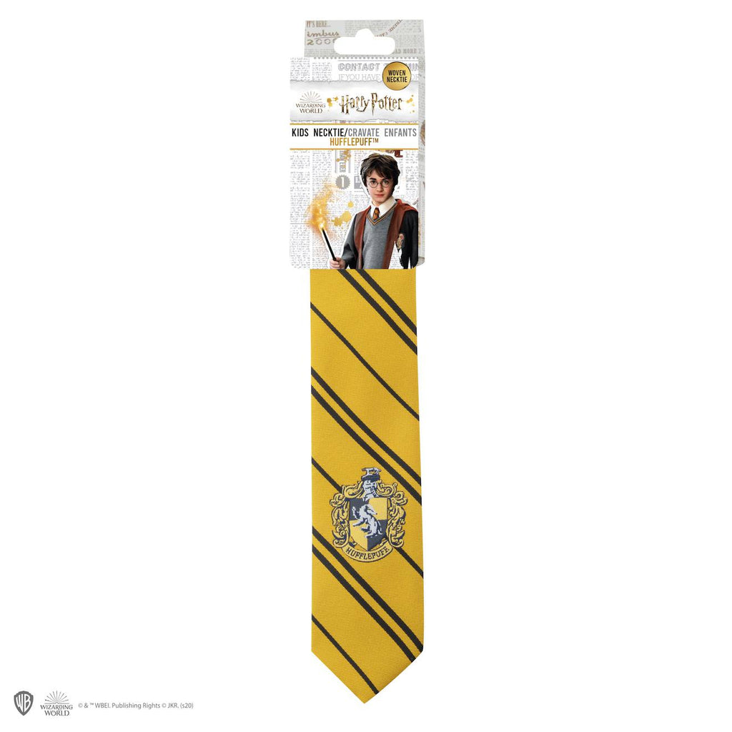 Cravate Écusson Tissé Poufsouffle Enfants - Harry Potter Jaune