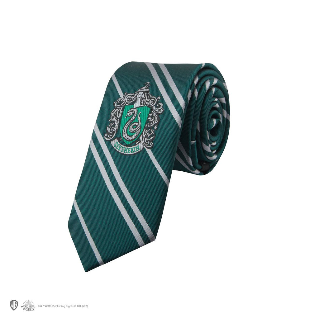 Cravate Écusson Tissé Serpentard Enfants - Harry Potter Vert