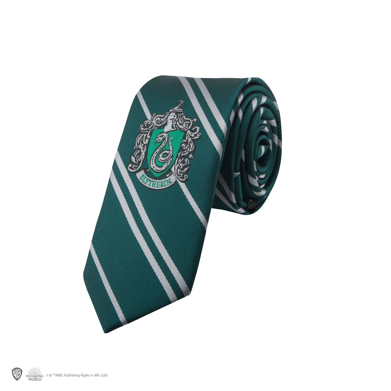 Cravate Écusson Tissé Serpentard Enfants - Harry Potter Vert