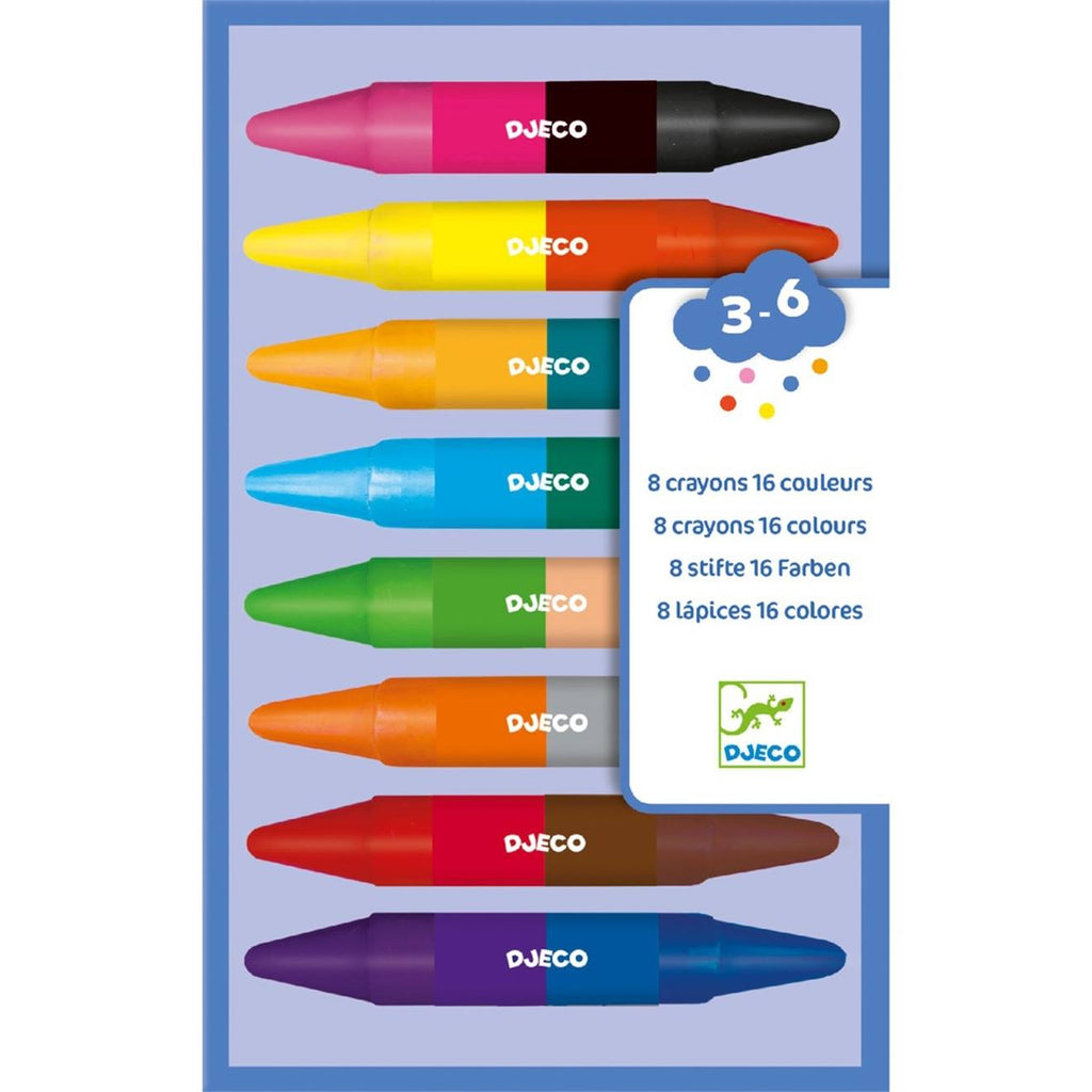 Crayon de cire doubles côtés multicolore