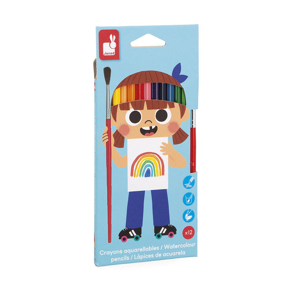 Crayons aquarellables x12 - colo multicolore