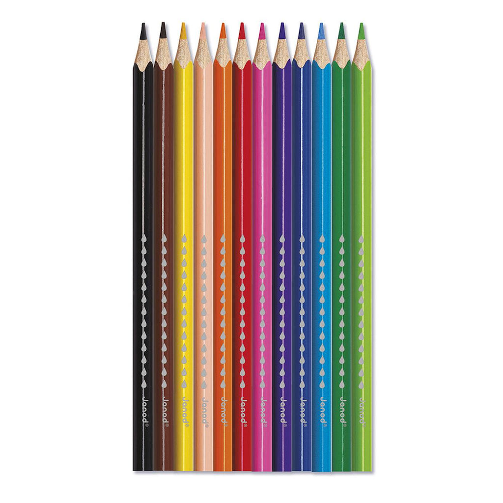Crayons aquarellables x12 - colo multicolore