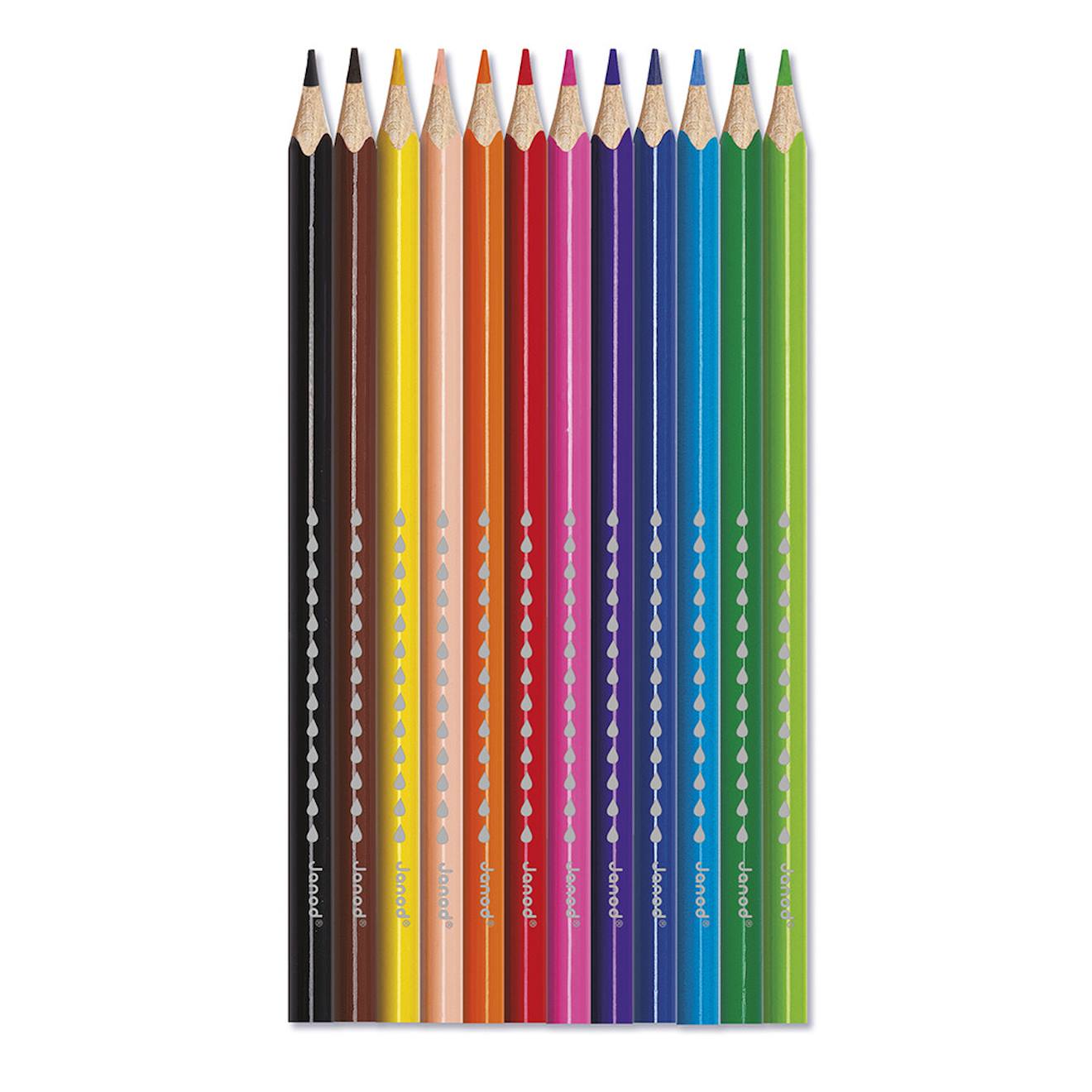 Crayons aquarellables x12 - colo multicolore