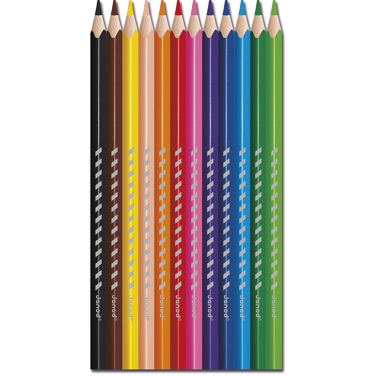 Crayons de couleur x12 - colo multicolore
