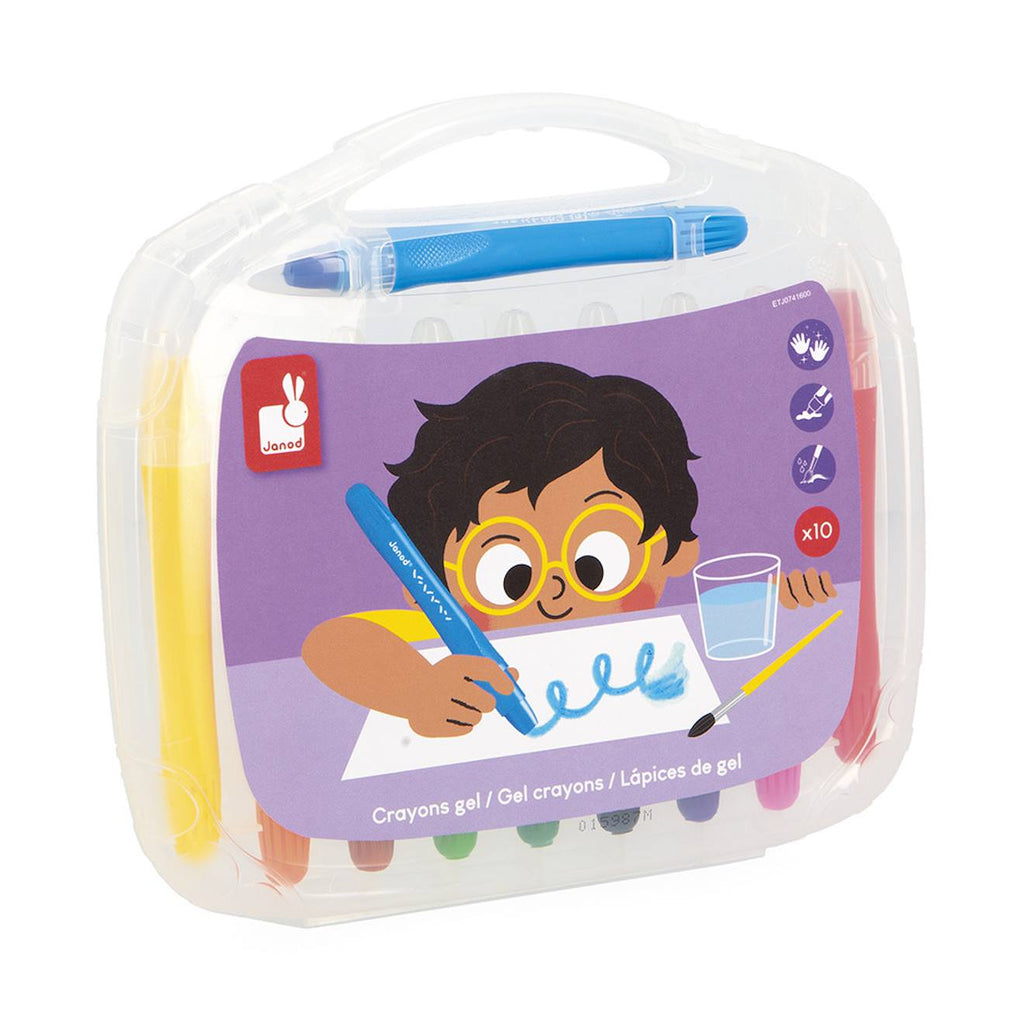 Crayons gel x10 - colo multicolore