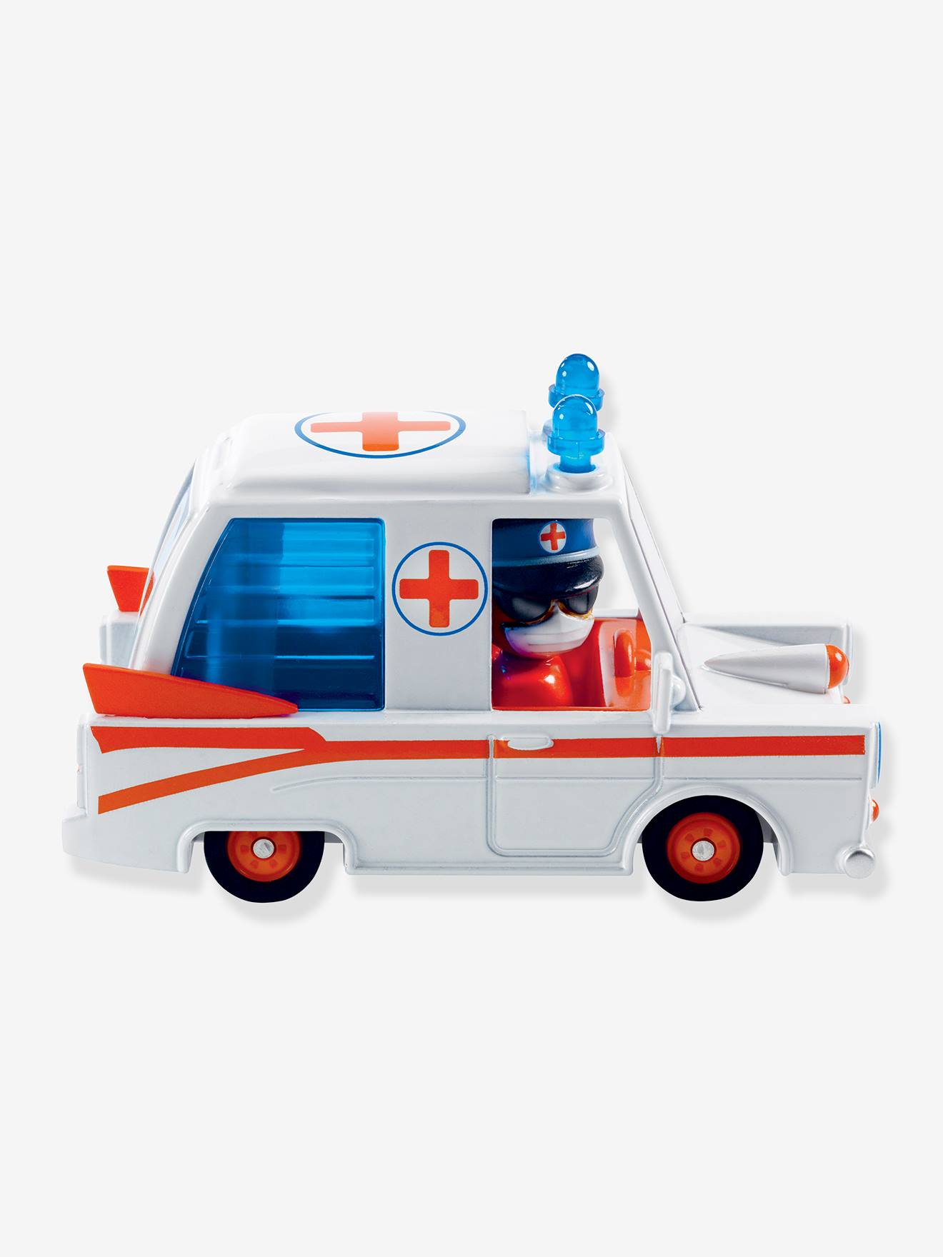 Crazy motors hurry ambulance blanc
