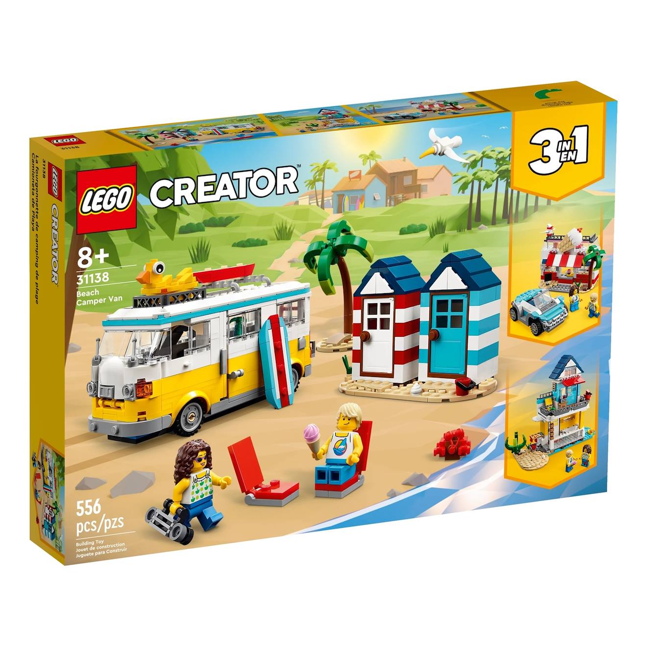 Creator 3 en 1 camping-car à la plage 31138 multicolore