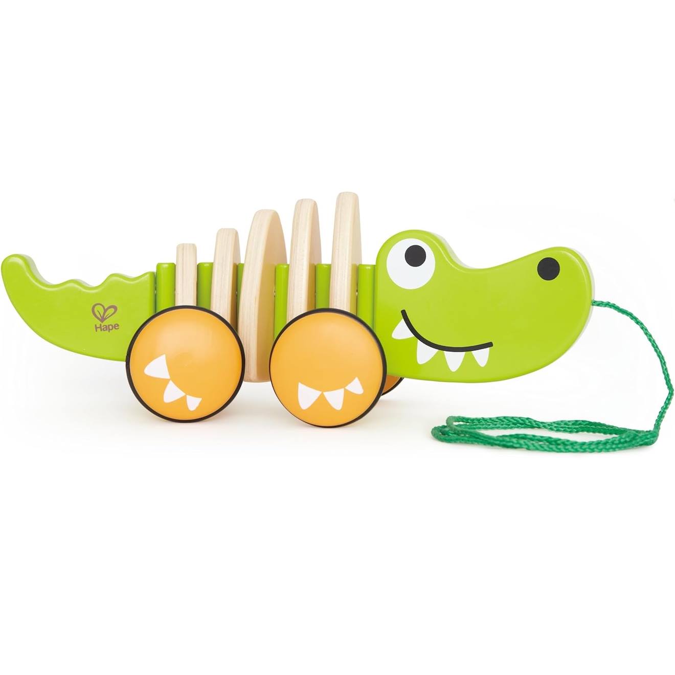 Crocodile à tirer vert