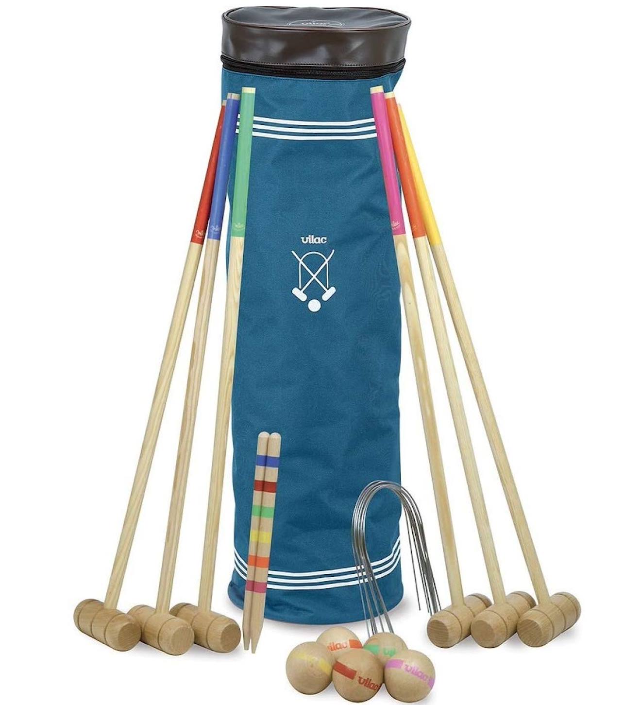 Croquet 6 joueurs bleu