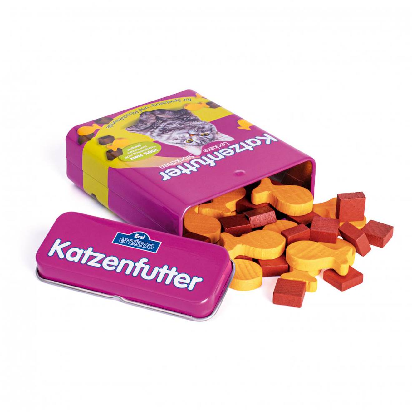Croquettes pour chat en bois rose