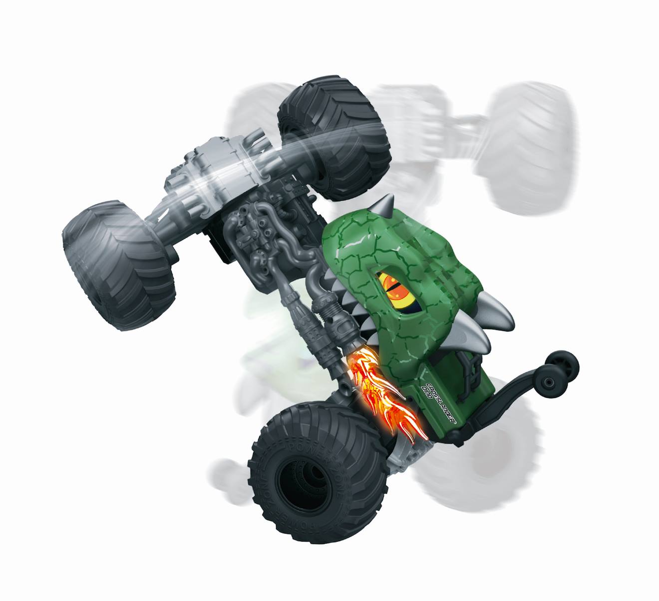 Crosslander dino, cabrage rotatif vert