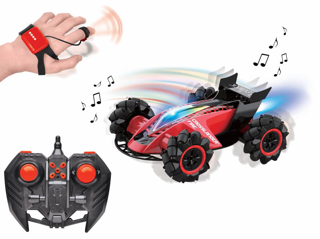 Crosslander fire – voiture télécommandée tout-terrain rechargeable rouge