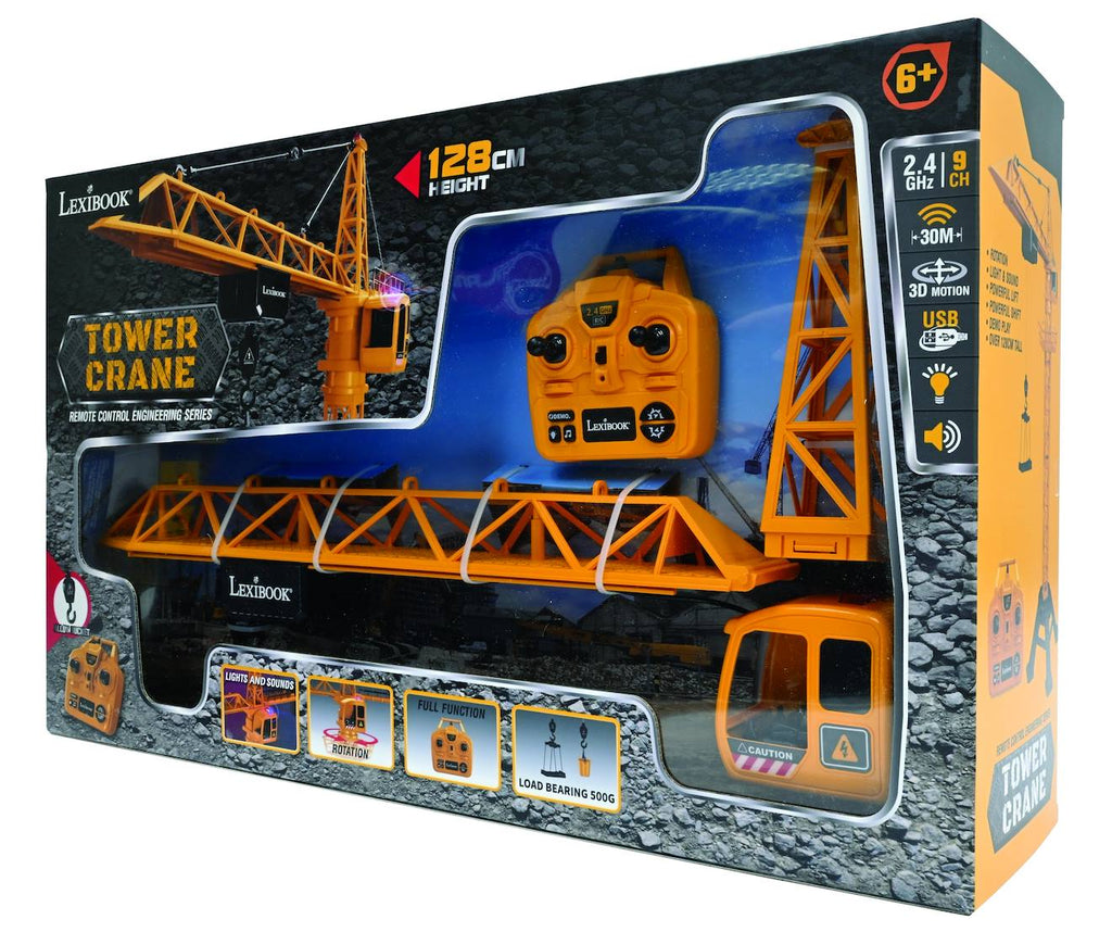 Crosslander pro - grue géante télécommandée multidirectionnelle, effets sonores et lumineux jaune