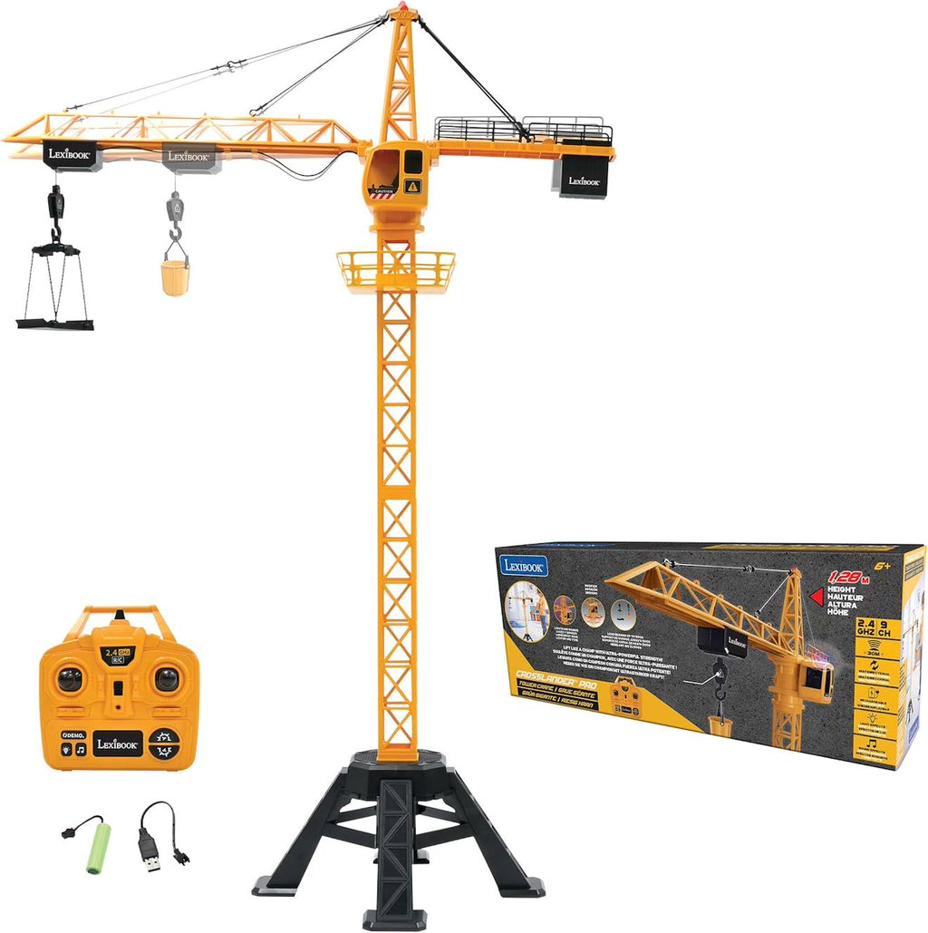Crosslander pro - grue géante télécommandée multidirectionnelle, effets sonores et lumineux jaune