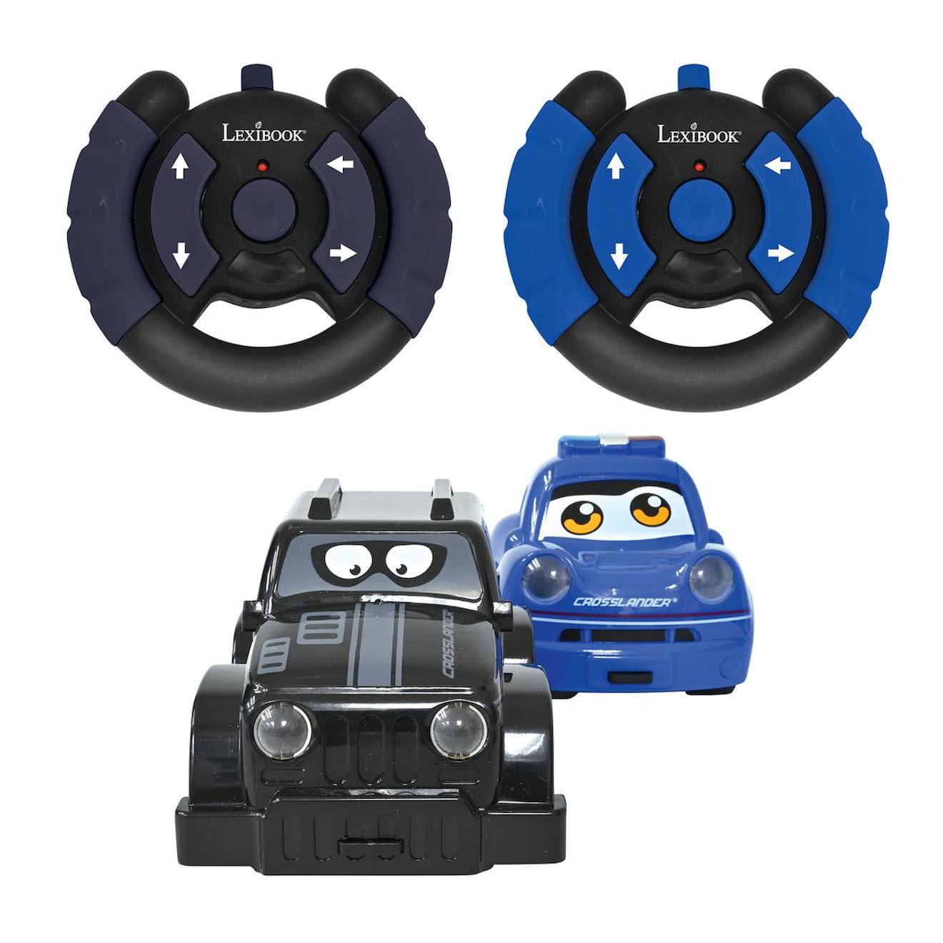 Crosslander twin – set de voiture télécommandée policier et voleur multicolore