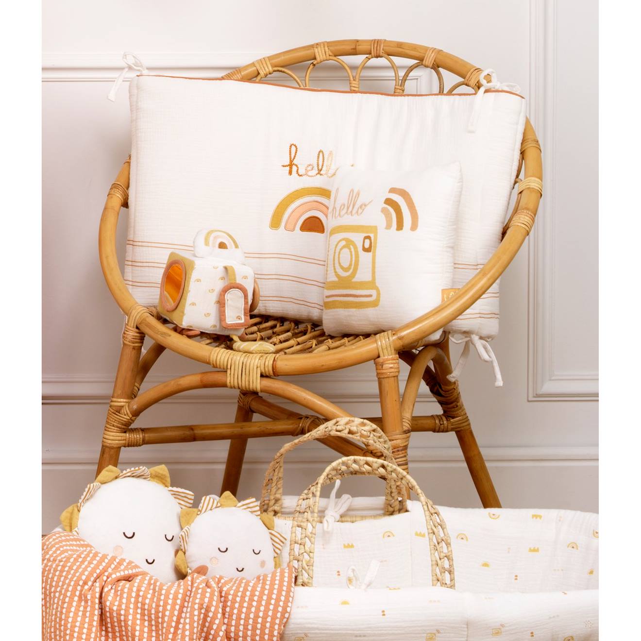 Cube d'activités en coton - sunlight blanc