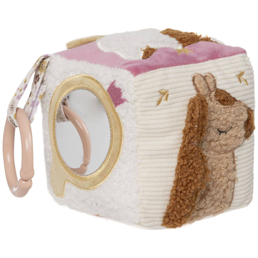 Cube d'activités spring garden blanc, rose, marron