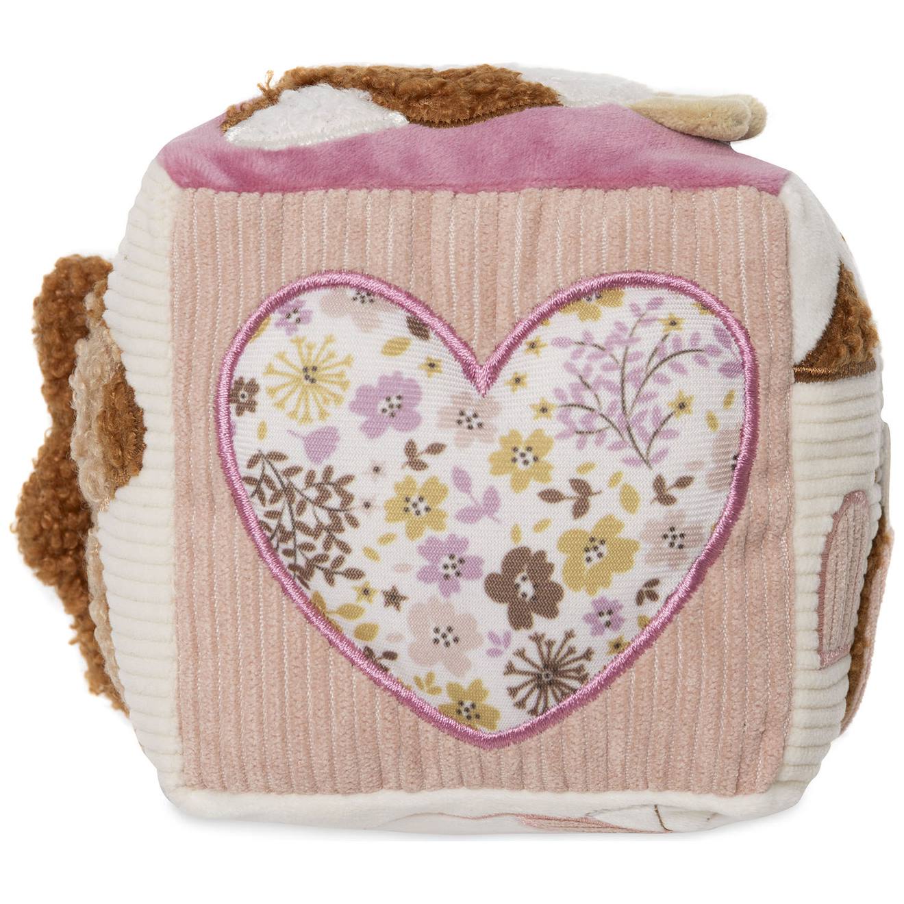 Cube d'activités spring garden blanc, rose, marron