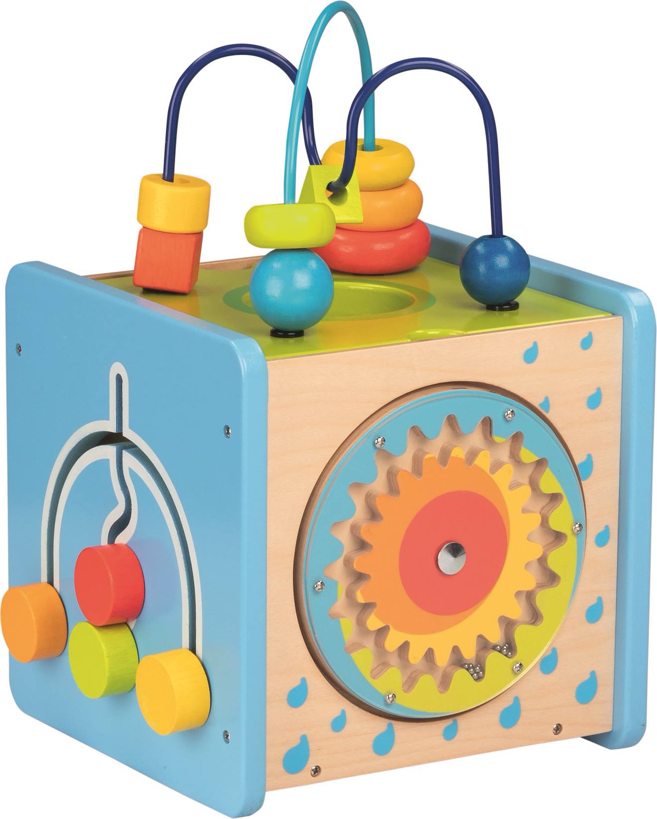 Cube d'activités bleu