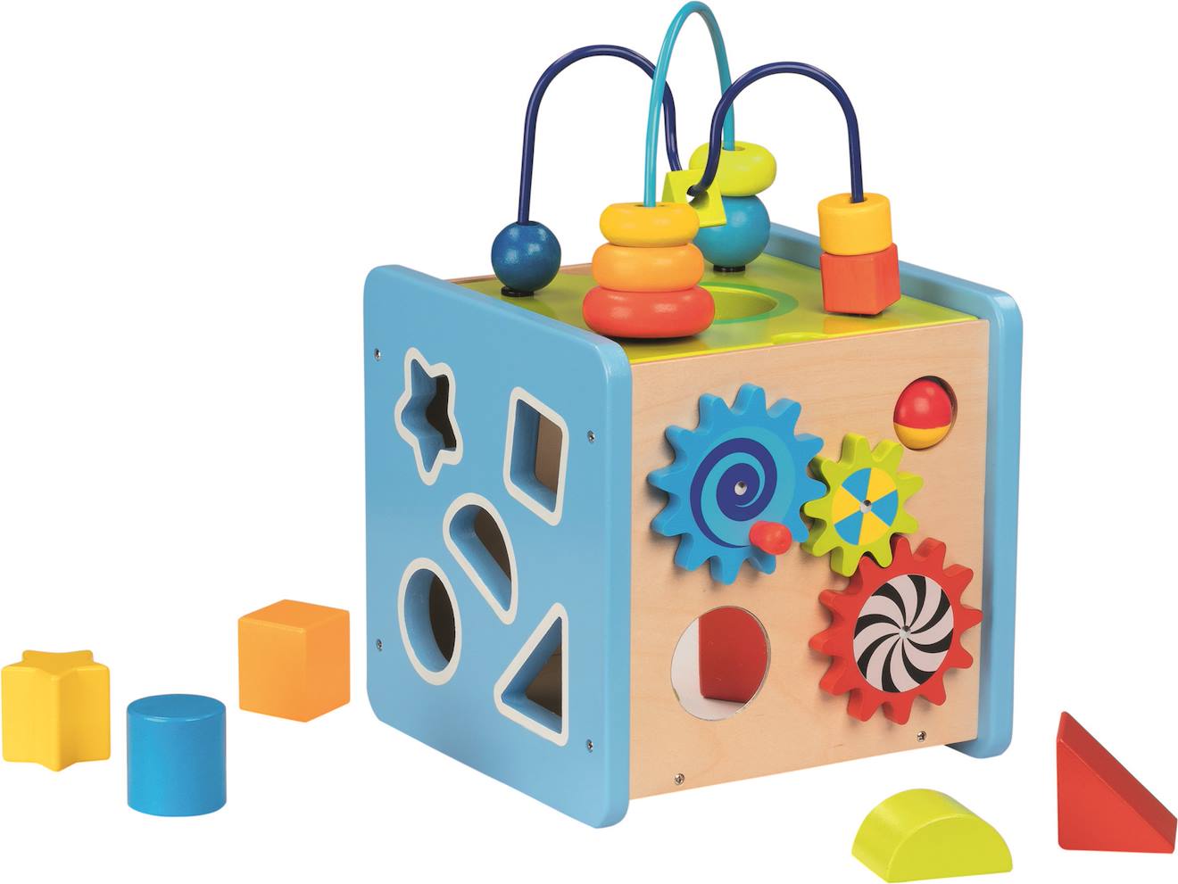 Cube d'activités bleu