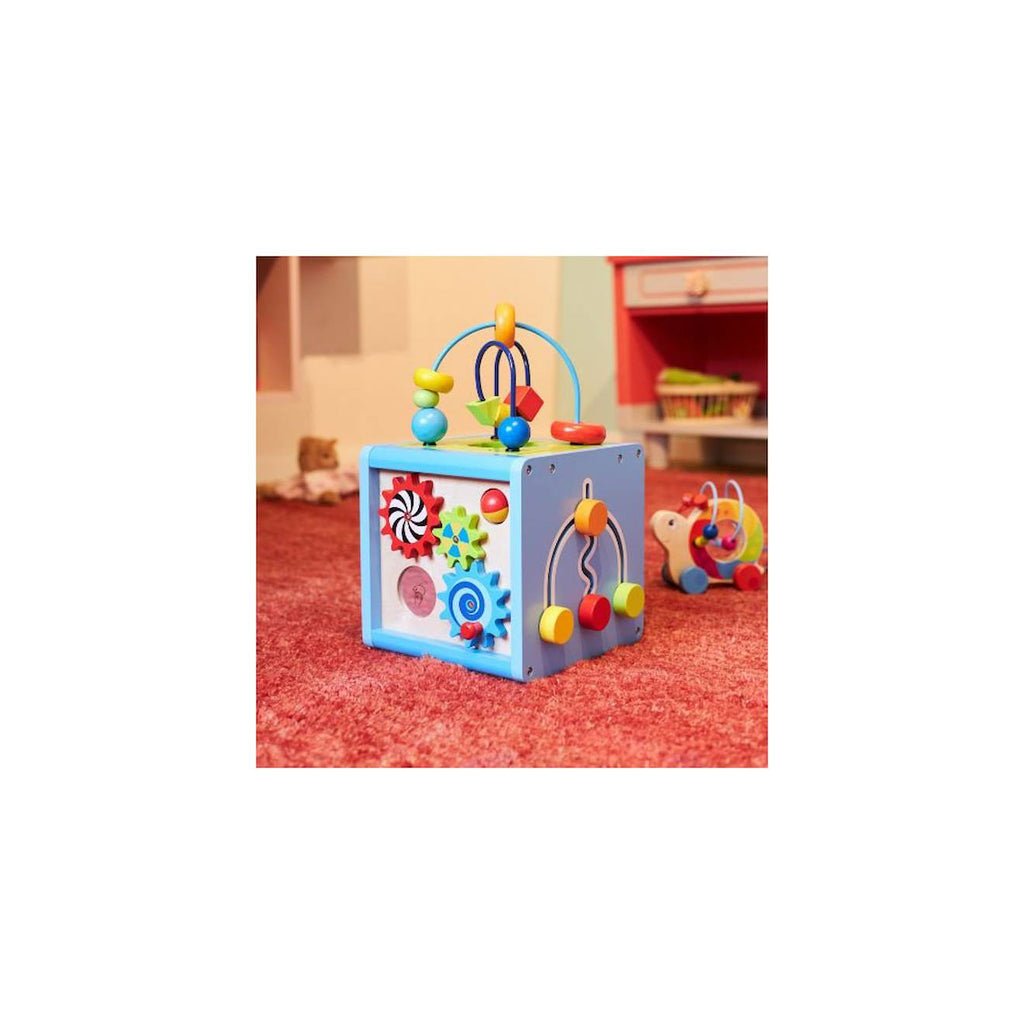 Cube d'activités bleu