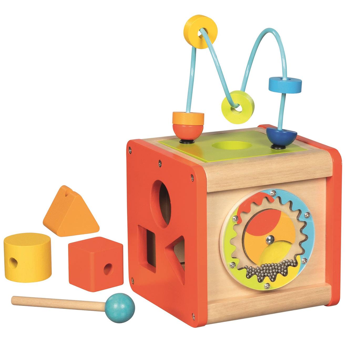 Cube de motricité et d'activités musicales rouge