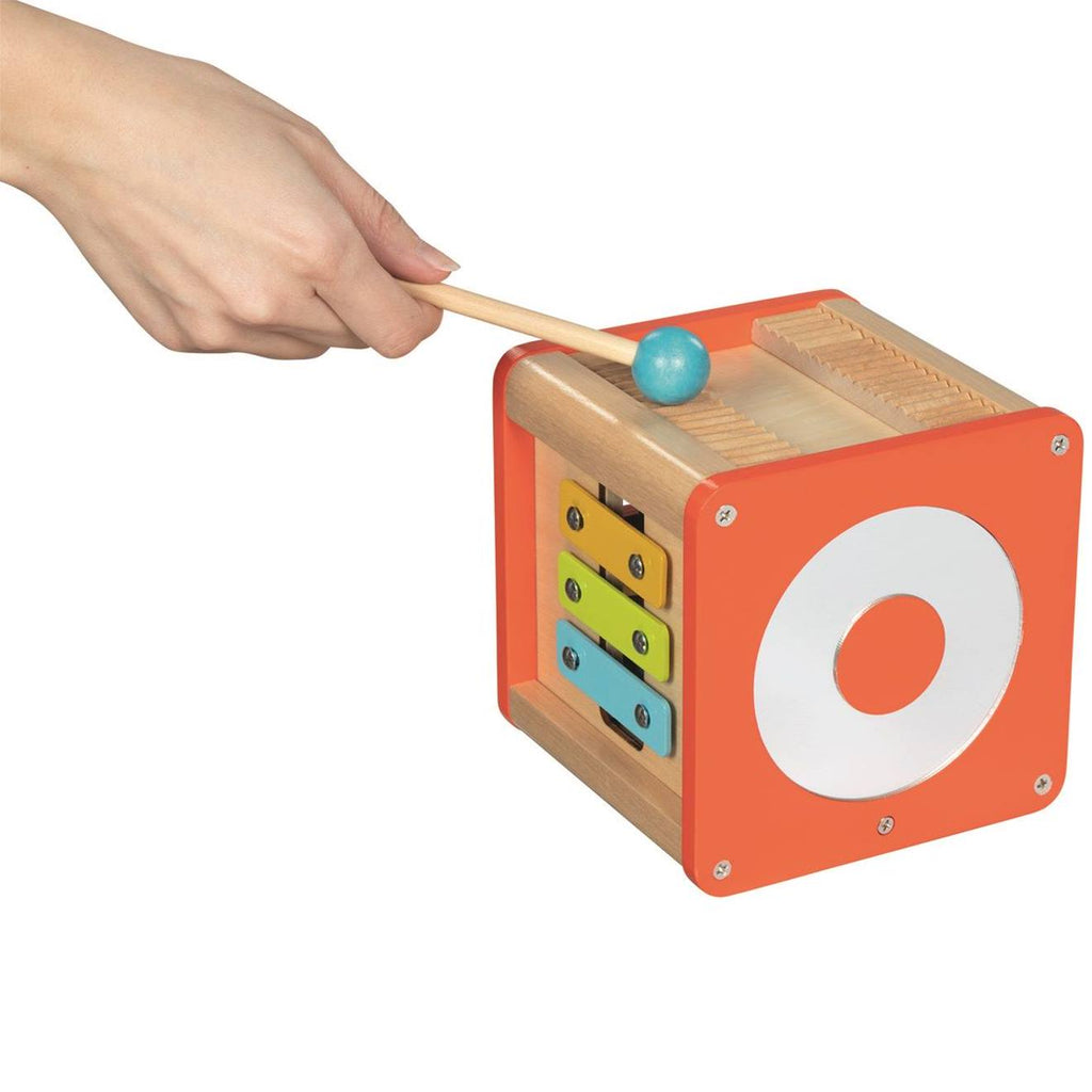 Cube de motricité et d'activités musicales rouge