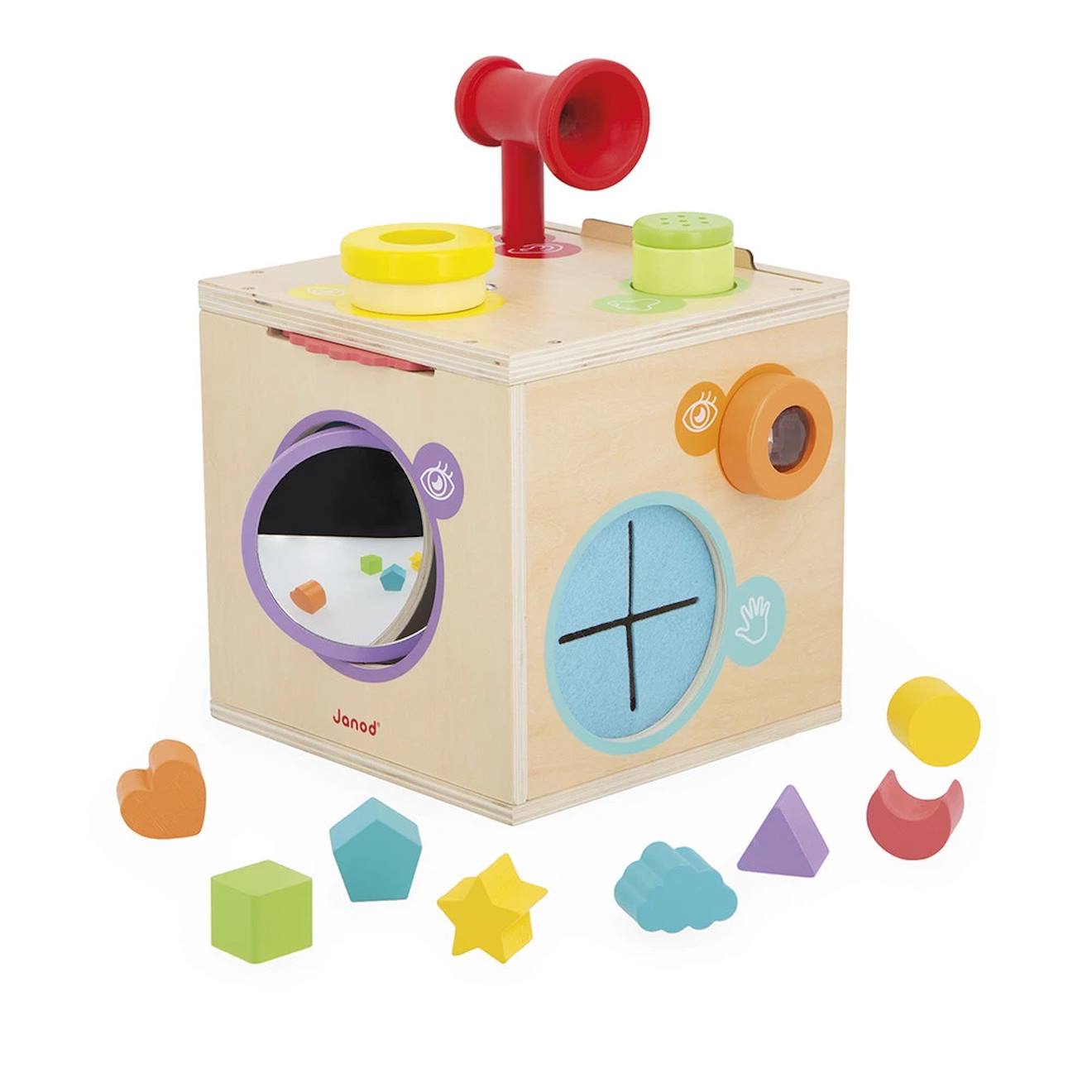 Cube de motricité et manipulation - sensoriel multicolore