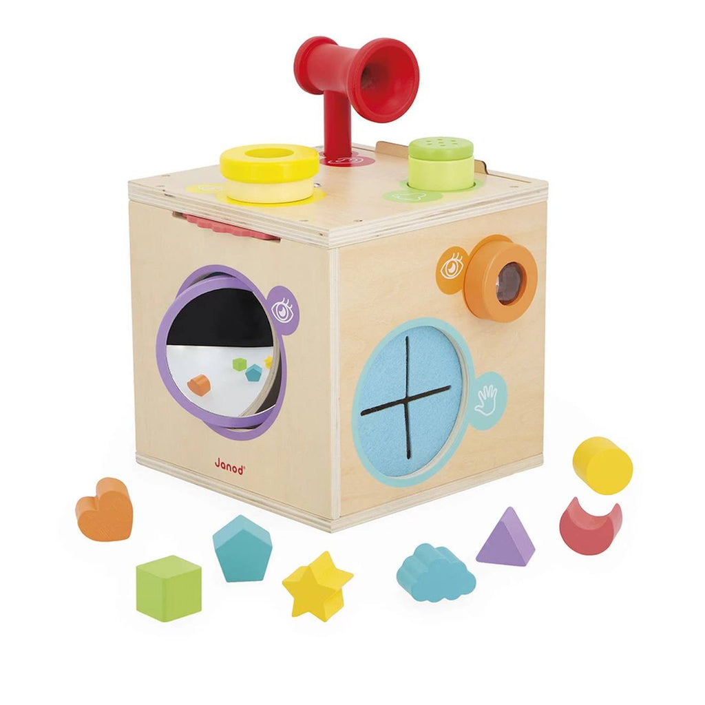 Cube de motricité et manipulation - sensoriel multicolore