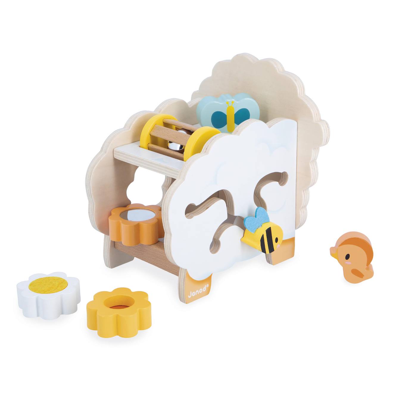 Cube multi-activités en bois blanc