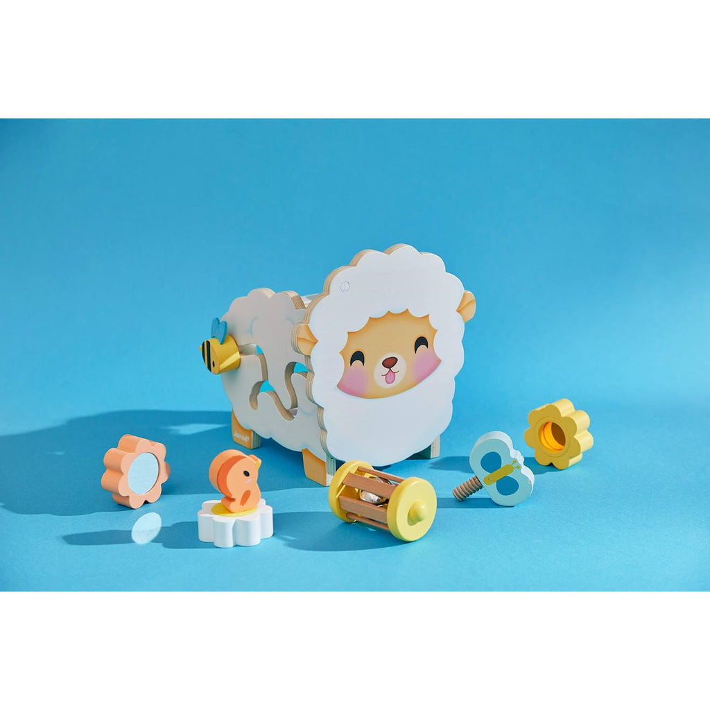 Cube multi-activités en bois blanc
