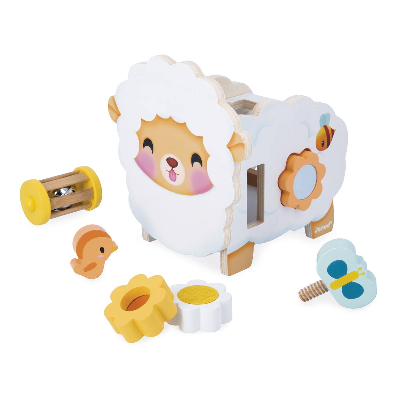 Cube multi-activités en bois blanc
