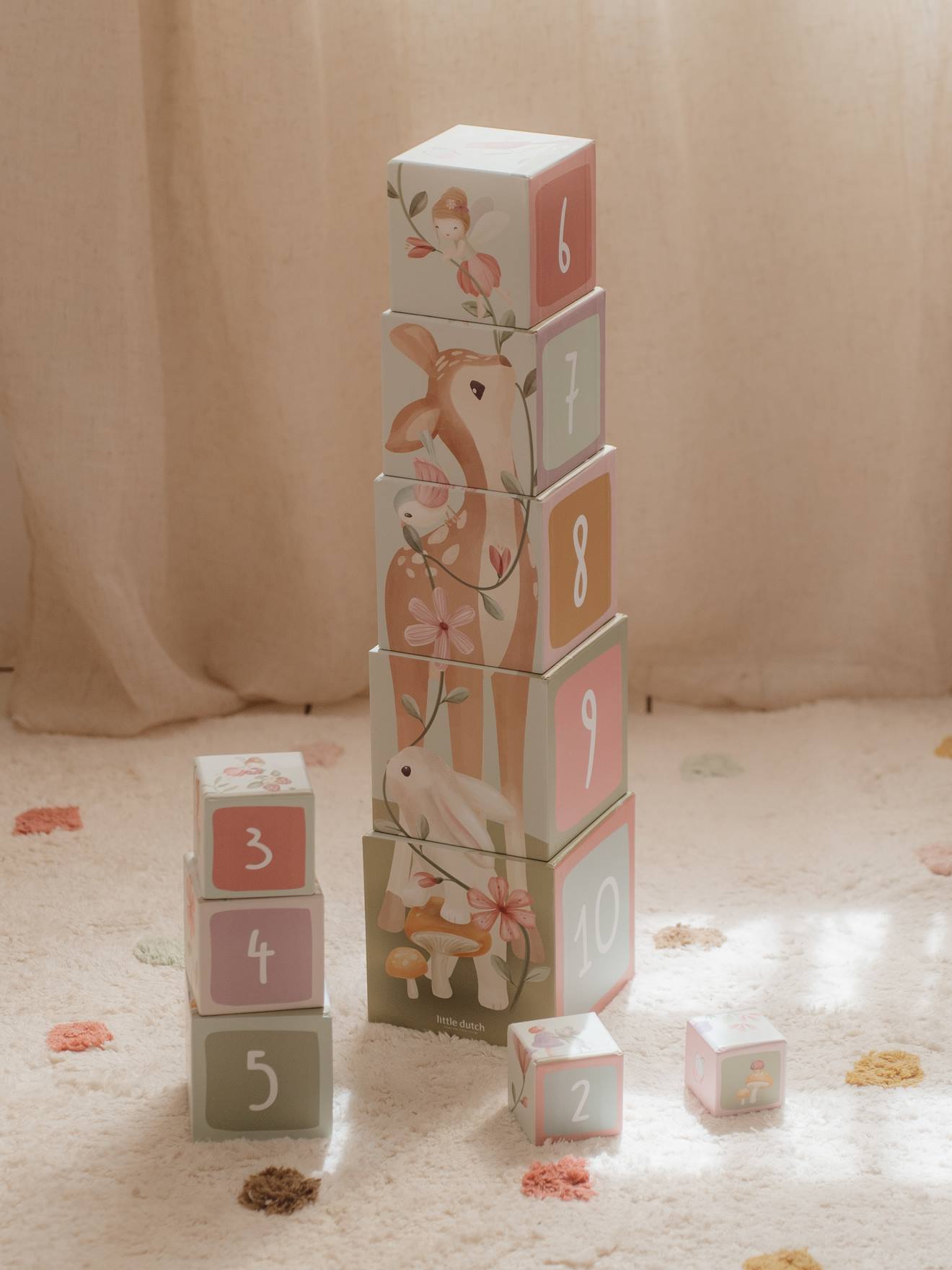Cubes à empiler en carton - fairy garden
